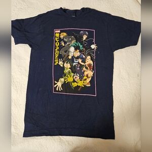 My Hero Academia Mens Navy Blue Graphic Tee Short Sleeve T-Shirt